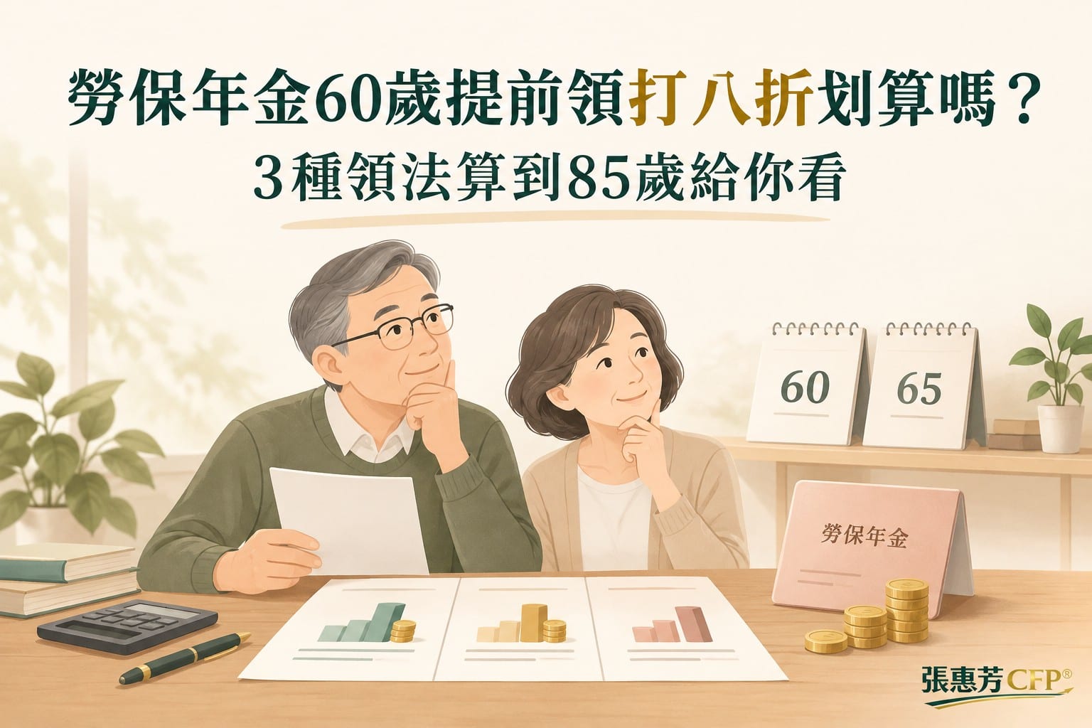 勞保年金幾歲領最划算？60歲打八折提早領划算嗎？